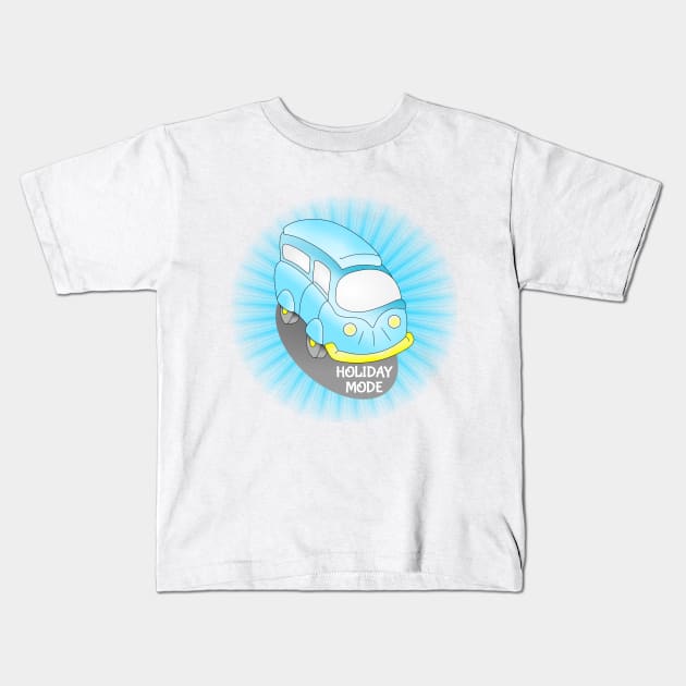 Holiday Mode Van Kids T-Shirt by mailboxdisco